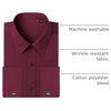 image:imageAlimens amp Gentle French Cuff Regular Fit Dress Shirts Cufflink Included  Office WorkBusiness CasualWeddingFormal EventInterviewcufflinkSoftBreathablePolyester CottonFlexred Flame