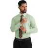 image:imageAlimens amp Gentle French Cuff Regular Fit Dress Shirts Cufflink Included  Office WorkBusiness CasualWeddingFormal EventInterviewcufflinkSoftBreathablePolyester CottonGreen