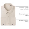 image:imageAlimens amp Gentle French Cuff Regular Fit Dress Shirts Cufflink Included  Office WorkBusiness CasualWeddingFormal EventInterviewcufflinkSoftBreathablePolyester CottonLight Khaki