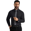 image:imageAlimens amp Gentle French Cuff Regular Fit Dress Shirts Cufflink Included  Office WorkBusiness CasualWeddingFormal EventInterviewcufflinkSoftBreathablePolyester CottonBlack