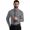 image:imageAlimens amp Gentle French Cuff Regular Fit Dress Shirts Cufflink Included  Office WorkBusiness CasualWeddingFormal EventInterviewcufflinkSoftBreathablePolyester CottonGrey
