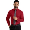 image:imageAlimens amp Gentle French Cuff Regular Fit Dress Shirts Cufflink Included  Office WorkBusiness CasualWeddingFormal EventInterviewcufflinkSoftBreathablePolyester CottonRed
