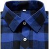 image:imageAlimens amp Gentle Mens Button Down Regular Fit Long Sleeve Plaid Flannel Casual ShirtsBlueBlack Plaid