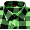 image:imageAlimens amp Gentle Mens Button Down Regular Fit Long Sleeve Plaid Flannel Casual ShirtsBright Green Black Plaid
