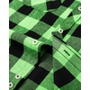 image:imageAlimens amp Gentle Mens Button Down Regular Fit Long Sleeve Plaid Flannel Casual ShirtsBright Green Black Plaid