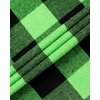 image:imageAlimens amp Gentle Mens Button Down Regular Fit Long Sleeve Plaid Flannel Casual ShirtsBright Green Black Plaid