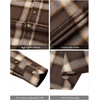 image:imageAlimens amp Gentle Mens Button Down Regular Fit Long Sleeve Plaid Flannel Casual ShirtsBrown Yellow Plaid