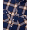 image:imageAlimens amp Gentle Mens Button Down Regular Fit Long Sleeve Plaid Flannel Casual ShirtsDark Blue Grey