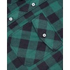 image:imageAlimens amp Gentle Mens Button Down Regular Fit Long Sleeve Plaid Flannel Casual ShirtsGreen Black