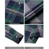 image:imageAlimens amp Gentle Mens Button Down Regular Fit Long Sleeve Plaid Flannel Casual ShirtsGreen Grey Plaid