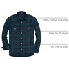 image:imageAlimens amp Gentle Mens Button Down Regular Fit Long Sleeve Plaid Flannel Casual ShirtsGreen Navy Plaid