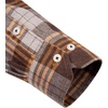 image:imageAlimens amp Gentle Mens Button Down Regular Fit Long Sleeve Plaid Flannel Casual ShirtsLight Brown Yelaid