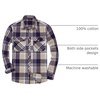 image:imageAlimens amp Gentle Mens Button Down Regular Fit Long Sleeve Plaid Flannel Casual ShirtsNavy Beige