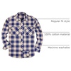 image:imageAlimens amp Gentle Mens Button Down Regular Fit Long Sleeve Plaid Flannel Casual ShirtsNavykhaki