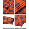 image:imageAlimens amp Gentle Mens Button Down Regular Fit Long Sleeve Plaid Flannel Casual ShirtsOrange Grey