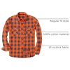 image:imageAlimens amp Gentle Mens Button Down Regular Fit Long Sleeve Plaid Flannel Casual ShirtsOrange Grey