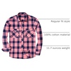 image:imageAlimens amp Gentle Mens Button Down Regular Fit Long Sleeve Plaid Flannel Casual ShirtsPink Navy Plaid