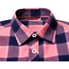 image:imageAlimens amp Gentle Mens Button Down Regular Fit Long Sleeve Plaid Flannel Casual ShirtsPink Navy Plaid