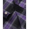 image:imageAlimens amp Gentle Mens Button Down Regular Fit Long Sleeve Plaid Flannel Casual ShirtsPurple Grey Black