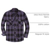 image:imageAlimens amp Gentle Mens Button Down Regular Fit Long Sleeve Plaid Flannel Casual ShirtsPurple Grey Black