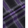 image:imageAlimens amp Gentle Mens Button Down Regular Fit Long Sleeve Plaid Flannel Casual ShirtsPurple Grey Black