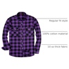 image:imageAlimens amp Gentle Mens Button Down Regular Fit Long Sleeve Plaid Flannel Casual ShirtsPurple Plaid