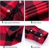 image:imageAlimens amp Gentle Mens Button Down Regular Fit Long Sleeve Plaid Flannel Casual ShirtsRedBlack Plaid