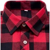 image:imageAlimens amp Gentle Mens Button Down Regular Fit Long Sleeve Plaid Flannel Casual ShirtsRedBlack Plaid