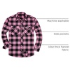 image:imageAlimens amp Gentle Mens Button Down Regular Fit Long Sleeve Plaid Flannel Casual ShirtsRosyblack
