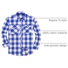 image:imageAlimens amp Gentle Mens Button Down Regular Fit Long Sleeve Plaid Flannel Casual ShirtsSky Bluebeige