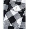 image:imageAlimens amp Gentle Mens Button Down Regular Fit Long Sleeve Plaid Flannel Casual ShirtsWhiteBlack Plaid