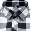 image:imageAlimens amp Gentle Mens Button Down Regular Fit Long Sleeve Plaid Flannel Casual ShirtsWhiteBlack Plaid