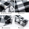 image:imageAlimens amp Gentle Mens Button Down Regular Fit Long Sleeve Plaid Flannel Casual ShirtsWhiteBlack Plaid