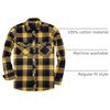image:imageAlimens amp Gentle Mens Button Down Regular Fit Long Sleeve Plaid Flannel Casual ShirtsYellow Navy Plaid