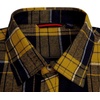 image:imageAlimens amp Gentle Mens Button Down Regular Fit Long Sleeve Plaid Flannel Casual ShirtsYellow Navy Plaid