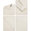image:imageAlimens amp Gentle Mens Cotton Linen Shirts Long Sleeve Button Down Shirt Band Collar Beach ShirtsCreamy White