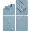 image:imageAlimens amp Gentle Mens Cotton Linen Shirts Long Sleeve Button Down Shirt Band Collar Beach ShirtsGray Mist