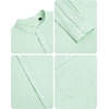 image:imageAlimens amp Gentle Mens Cotton Linen Shirts Long Sleeve Button Down Shirt Band Collar Beach ShirtsMint