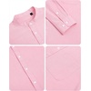 image:imageAlimens amp Gentle Mens Cotton Linen Shirts Long Sleeve Button Down Shirt Band Collar Beach ShirtsPink