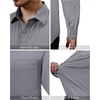 image:imageAlimens amp Gentle Mens Dress Shirts Long Sleeve Stretch Button Down Shirt  Wrinkle FreeRegular FitPocketWeddingCasualBusinessWorkChurchButton Up ShirtCollaredGraduationGrey