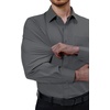image:imageAlimens amp Gentle Mens Dress Shirts Long Sleeve Stretch Button Down Shirt  Wrinkle FreeRegular FitPocketWeddingCasualBusinessWorkChurchButton Up ShirtCollaredGraduationDark Grey