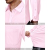 image:imageAlimens amp Gentle Mens Dress Shirts Long Sleeve Stretch Button Down Shirt  Wrinkle FreeRegular FitPocketWeddingCasualBusinessWorkChurchButton Up ShirtCollaredGraduationPink
