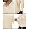 image:imageAlimens amp Gentle Mens Dress Shirts Long Sleeve Stretch Button Down Shirt  Wrinkle FreeRegular FitPocketWeddingCasualBusinessWorkChurchButton Up ShirtCollaredGraduationBeige