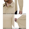 image:imageAlimens amp Gentle Mens Dress Shirts Long Sleeve Stretch Button Down Shirt  Wrinkle FreeRegular FitPocketWeddingCasualBusinessWorkChurchButton Up ShirtCollaredGraduationKhaki