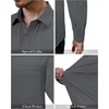 image:imageAlimens amp Gentle Mens Dress Shirts Long Sleeve Stretch Button Down Shirt  Wrinkle FreeRegular FitPocketWeddingCasualBusinessWorkChurchButton Up ShirtCollaredGraduationDark Grey