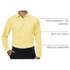 image:imageAlimens amp Gentle Mens Dress Shirts Long Sleeve Stretch Button Down Shirt  Wrinkle FreeRegular FitPocketWeddingCasualBusinessWorkChurchButton Up ShirtCollaredGraduationYellow