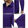 image:imageAlimens amp Gentle Mens Dress Shirts Long Sleeve Stretch Button Down Shirt  Wrinkle FreeRegular FitPocketWeddingCasualBusinessWorkChurchButton Up ShirtCollaredGraduationPurple