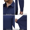 image:imageAlimens amp Gentle Mens Dress Shirts Long Sleeve Stretch Button Down Shirt  Wrinkle FreeRegular FitPocketWeddingCasualBusinessWorkChurchButton Up ShirtCollaredGraduationNavy Blue