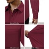 image:imageAlimens amp Gentle Mens Dress Shirts Long Sleeve Stretch Button Down Shirt  Wrinkle FreeRegular FitPocketWeddingCasualBusinessWorkChurchButton Up ShirtCollaredGraduationBurgundy