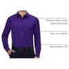 image:imageAlimens amp Gentle Mens Dress Shirts Long Sleeve Stretch Button Down Shirt  Wrinkle FreeRegular FitPocketWeddingCasualBusinessWorkChurchButton Up ShirtCollaredGraduationPurple